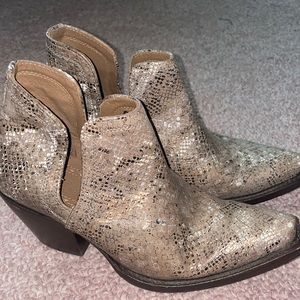 Arita snakeskin booties